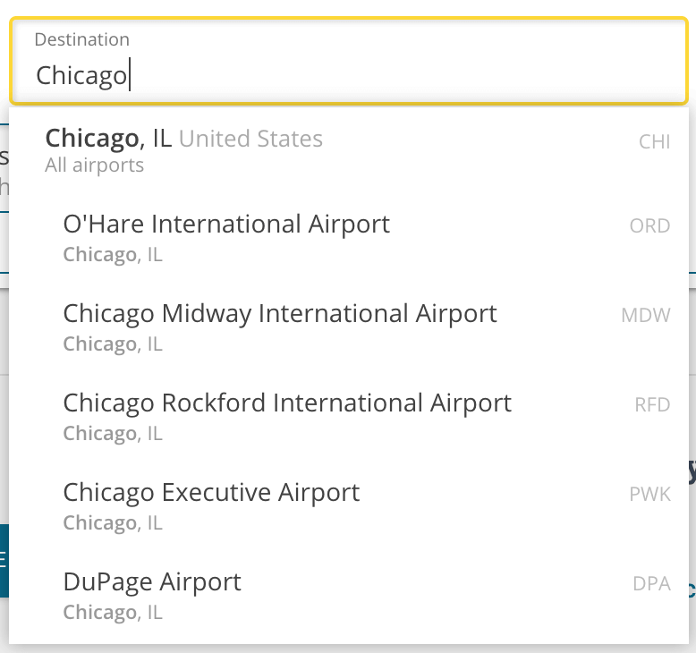 multiple airports in chicago