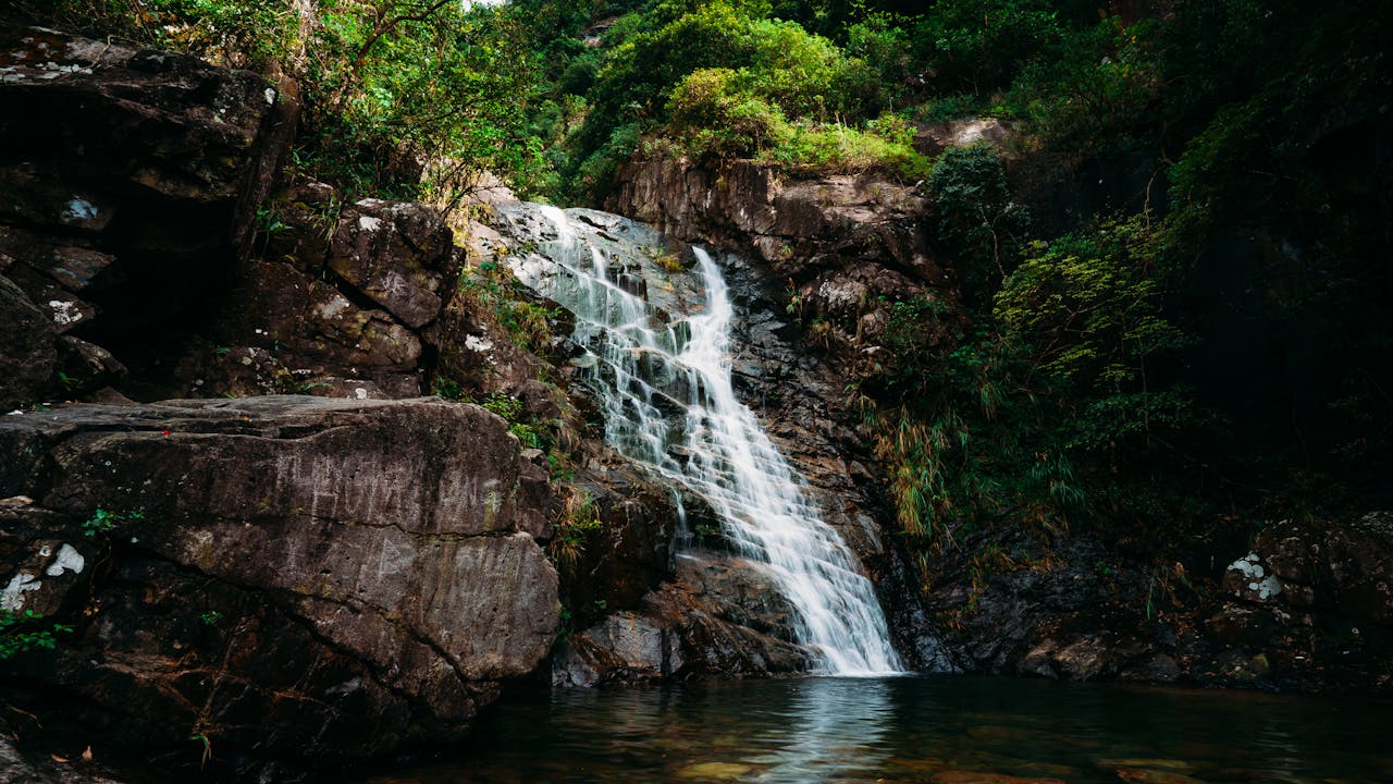 Waterfall and swimming hole at El Yunque National Rainforest, Puerto Rico