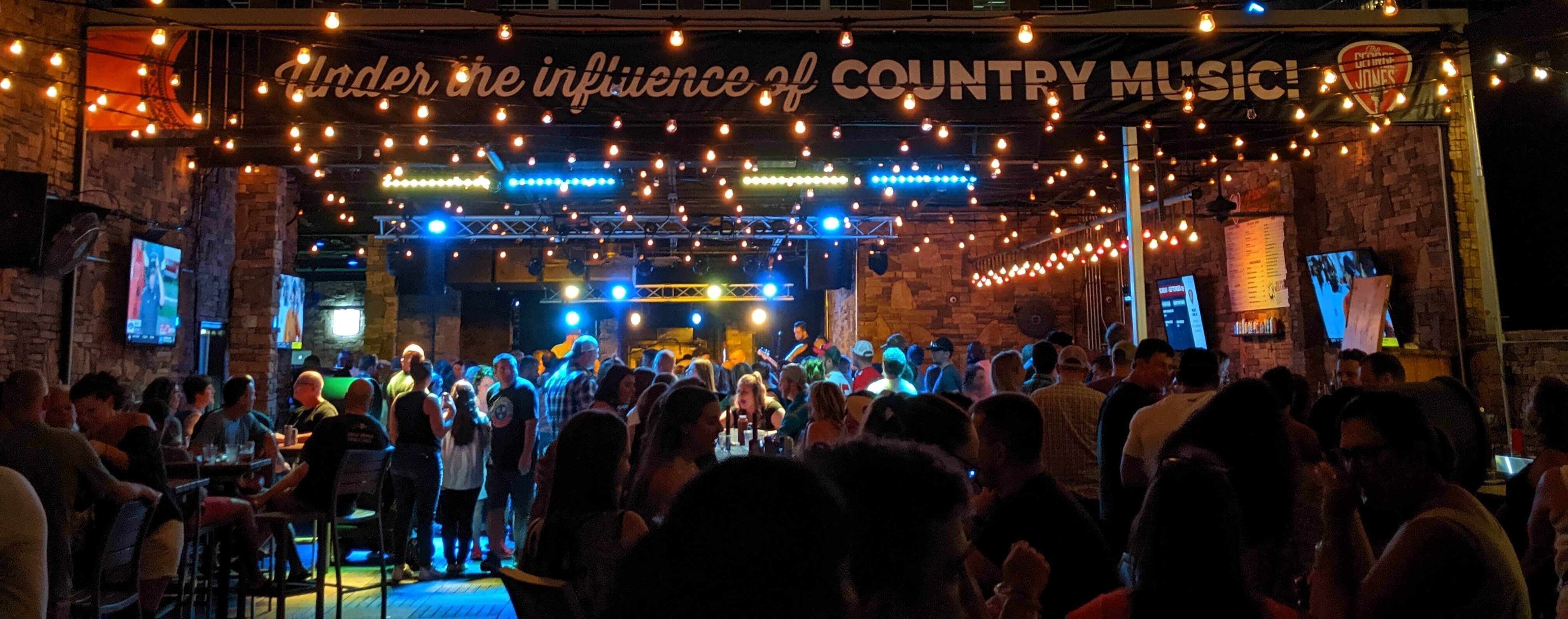 Nashville rooftop bar live music as George Jones | FlyCheapAlways